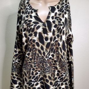 NOTATIONS Animal print top